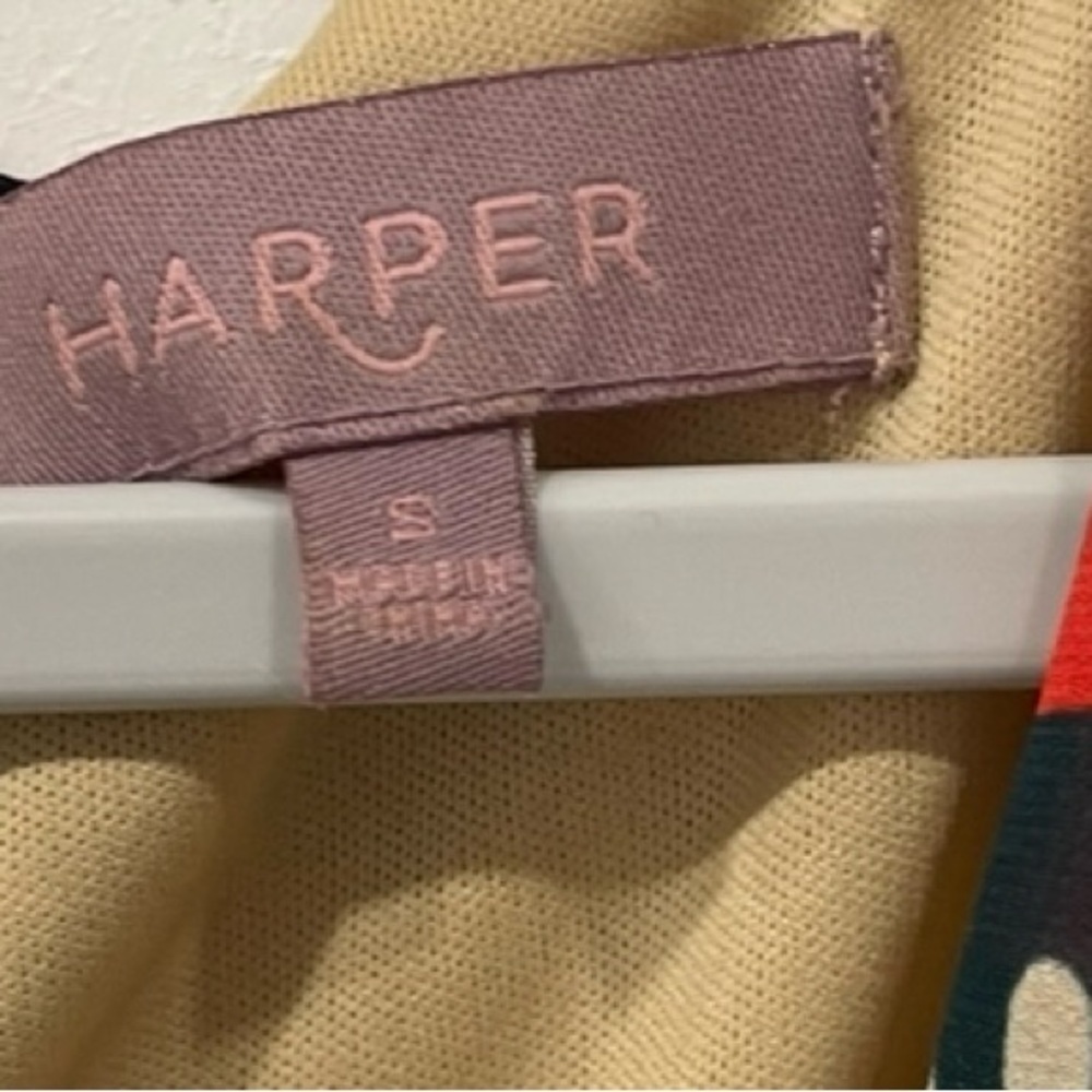 HARPER Dress Size Small Multicolor VNeck maxi dress very feminine back zipper - Picture 4 of 8